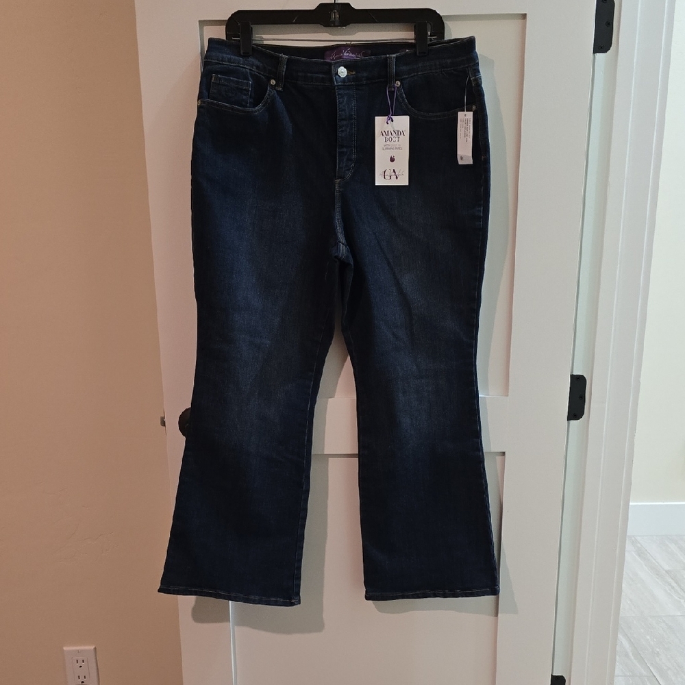 Gloria Vanderbilt Blue Flare Wide Leg Jeans